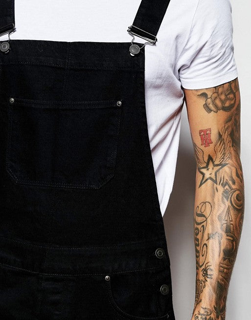 Fashion Men's Sling Denim Romper