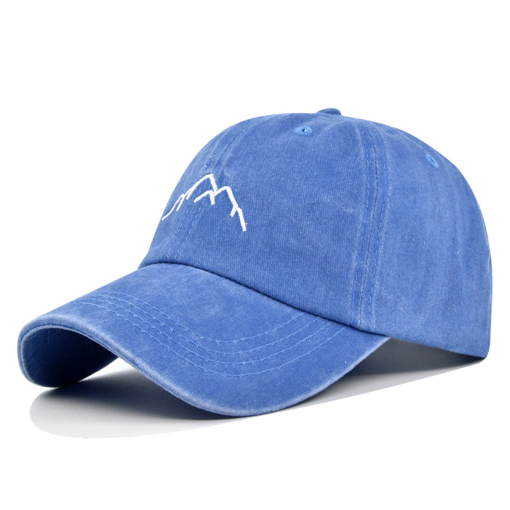 Three-dimensional Embroidery Baseball Mountain Embroidered Peaked Cap Sun Hat Letter Trucker Hat