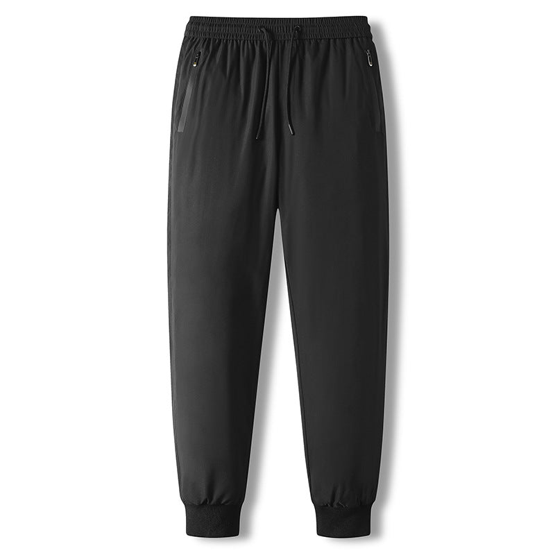 Men's New Elastic Waist Down Wadded Trousers