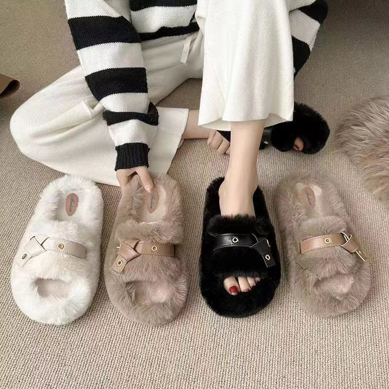 Fluffy Slippers Women's Flat Slippers